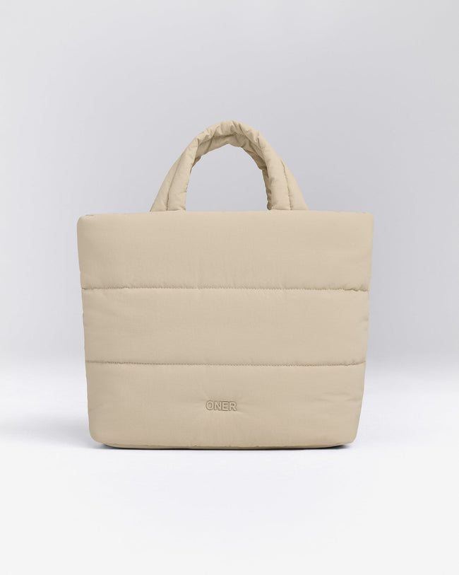 Quilted Midi Tote | Oatmeal