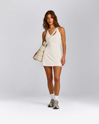 Quilted Midi Tote | Oatmeal