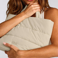 Quilted Midi Tote | Oatmeal