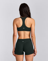 SoftMotion™ Bralette with Grey Logo | Emerald Noir