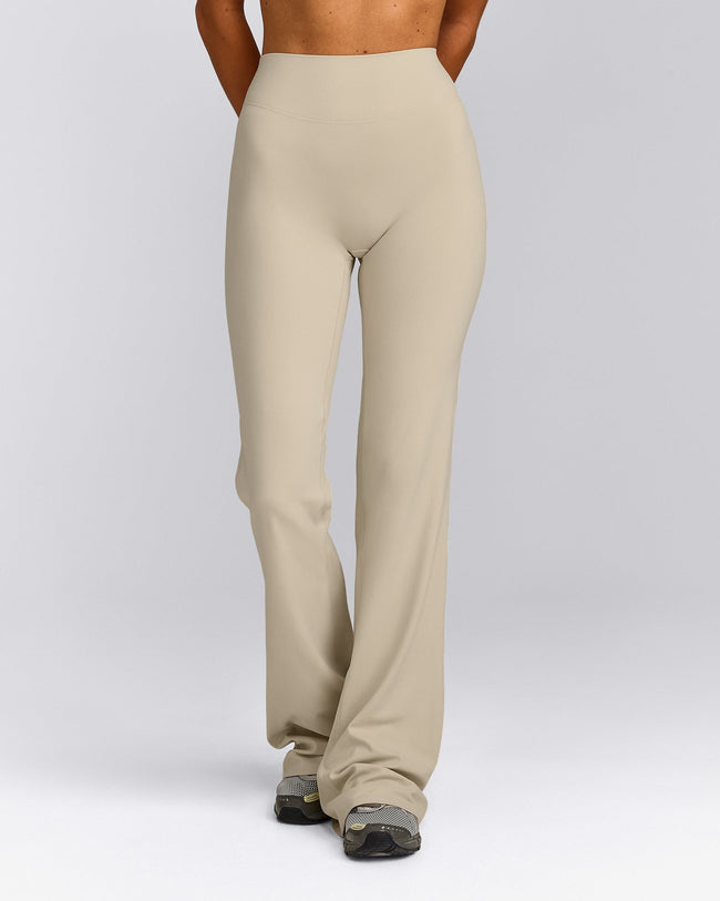 SoftMotion™ Flared Bottoms with Grey Logo | Oatmeal
