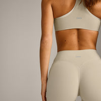 SoftMotion™ Flared Bottoms with Grey Logo | Oatmeal