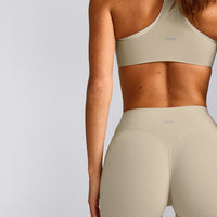 SoftMotion™ Flared Bottoms with Grey Logo | Oatmeal