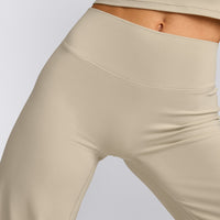SoftMotion™ Straight Leg Bottoms with Grey Logo | Oatmeal