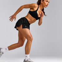AirMove™ Lined Shorts 2" with Pocket and Reflective Logo | Black