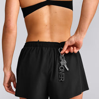 AirMove™ Lined Shorts 2" with Pocket and Reflective Logo | Black