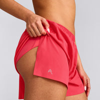 AirMove™ Lined Shorts 4" with Pocket and Reflective Logo | Charged Pink