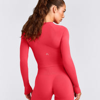 Oner Seamless Fitted Long Sleeve Top | Light Charged Pink