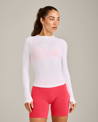 Oner Seamless Fitted Long Sleeve Top | White