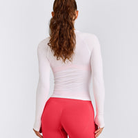 Oner Seamless Fitted Long Sleeve Top | White