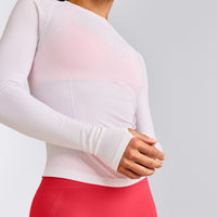 Oner Seamless Fitted Long Sleeve Top | White