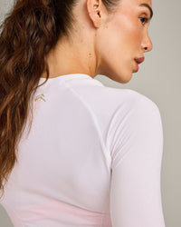 Oner Seamless Fitted Long Sleeve Top | White