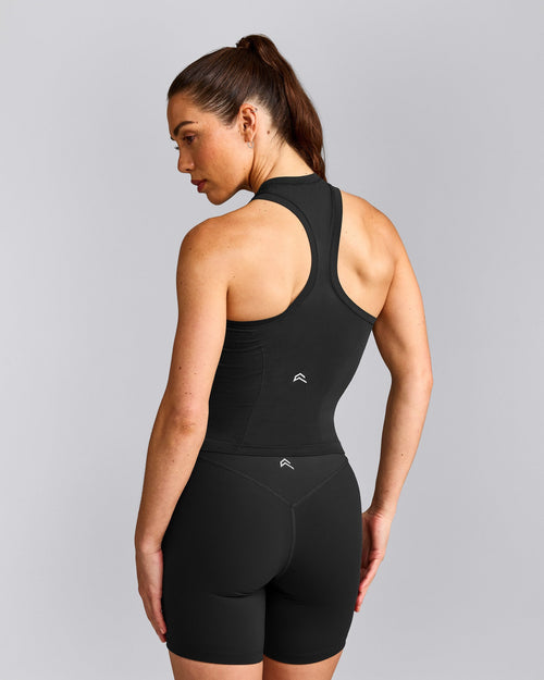 Oner Seamless Fitted Vest | Soft Black