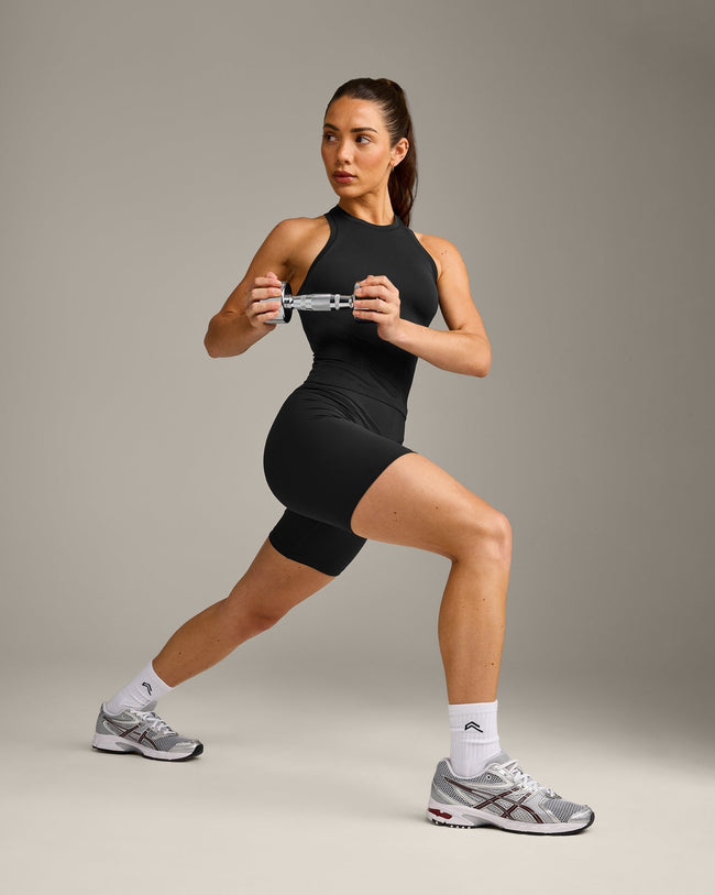 Oner Seamless Fitted Vest | Soft Black