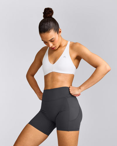 UnifiedMove™ Cross Back Sports Bra with Reflective Logo | White