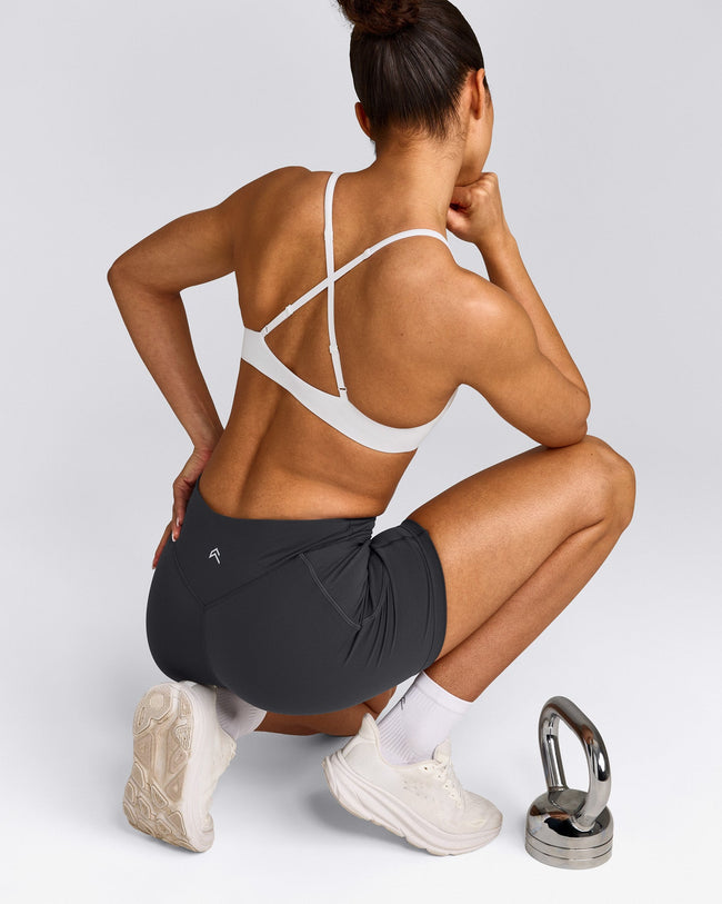 UnifiedMove™ Cross Back Sports Bra with Reflective Logo | White
