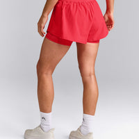 UnifiedMove™ Double Layer Shorts 5" with Reflective Logo | Charged Pink