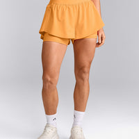 UnifiedMove™ Double Layer Shorts 5" with Reflective Logo | Powdered Orange