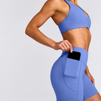 UnifiedMove™ Pocket Shorts 6" with Bonding with Reflective Logo | Glaucous Blue