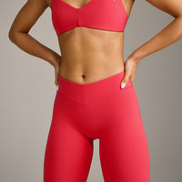 UnifiedMove™ V Front Mid Rise Leggings with Reflective Logo | Charged Pink