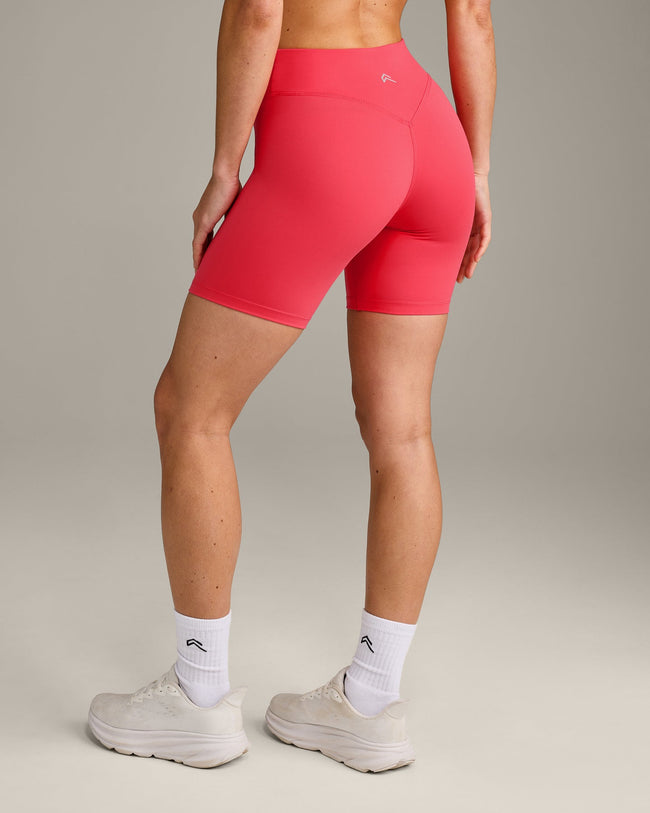 UnifiedMove™ V Front Mid Rise Shorts 6" with Reflective Logo | Charged Pink
