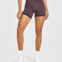 UnifiedMove™ High Waisted Shorts 6" | Dark Umber Brown