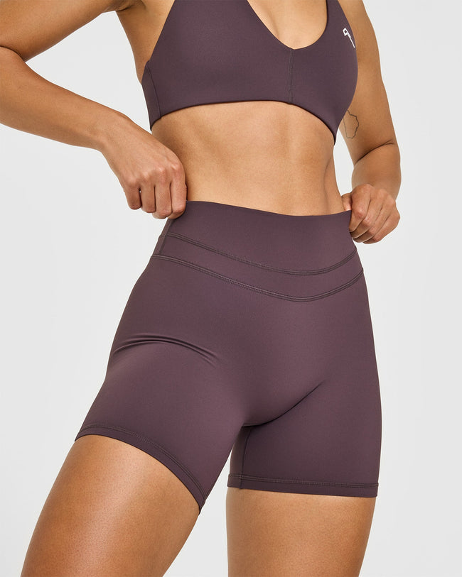 UnifiedMove™ High Waisted Shorts 6" | Dark Umber Brown