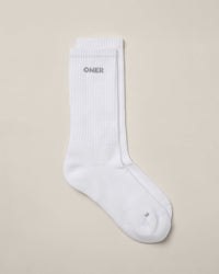 Oner Long Crew Socks 1 Pack | White