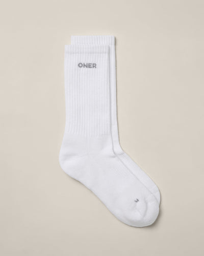 Oner Long Crew Socks 1 Pack | White