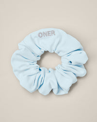 SoftMotion™ Scrunchie with Grey Logo | Cloud Blue