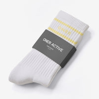 Varsity Stripe Long Crew Socks 1 Pack | Pastel Yellow