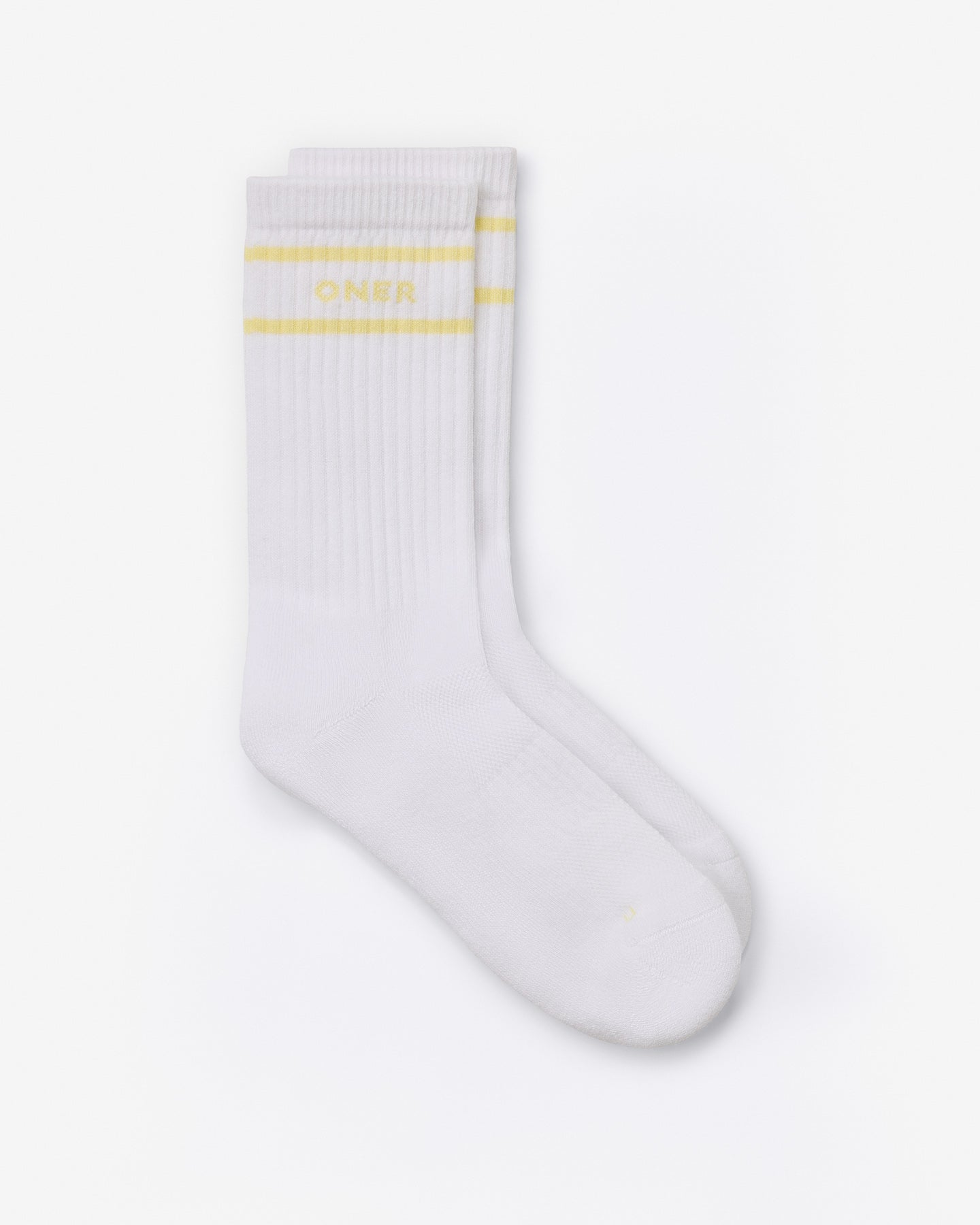 Varsity Stripe Long Crew Socks 1 Pack | Pastel Yellow