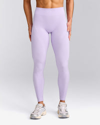 EnhanceLift™ Seamless Leggings with Grey Logo | Lavender Purple