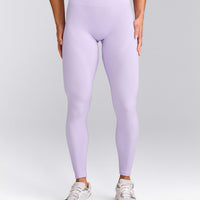 EnhanceLift™ Seamless Leggings with Grey Logo | Lavender Purple