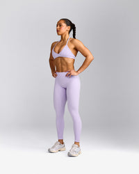 EnhanceLift™ Seamless Leggings with Grey Logo | Lavender Purple