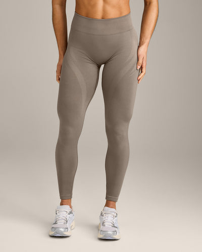 EnhanceLift™ Seamless Leggings with Grey Logo | Warm Minky