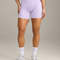 EnhanceLift™ Seamless Shorts with Grey Logo | Lavender Purple