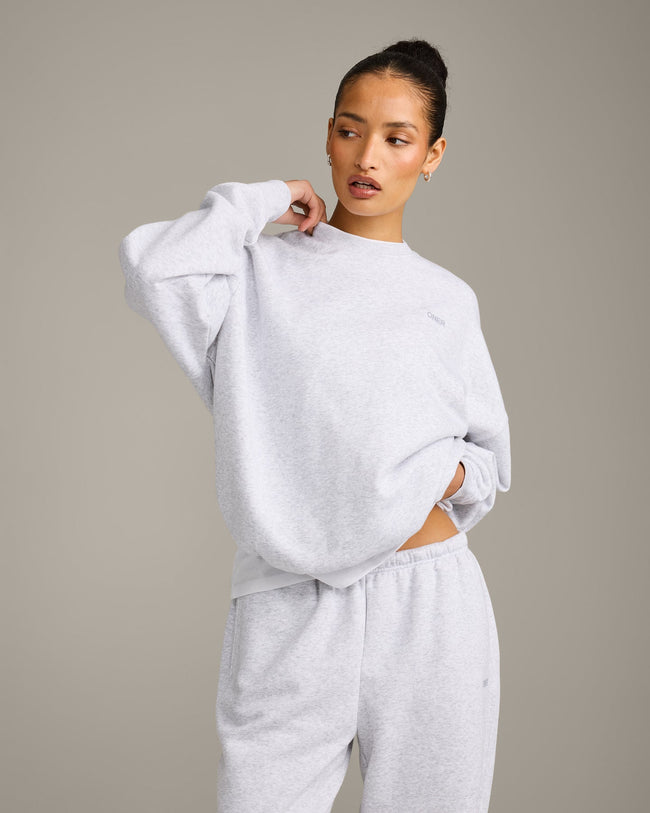 Foundations All Season Crew Neck Sweatshirt | Grey Marl