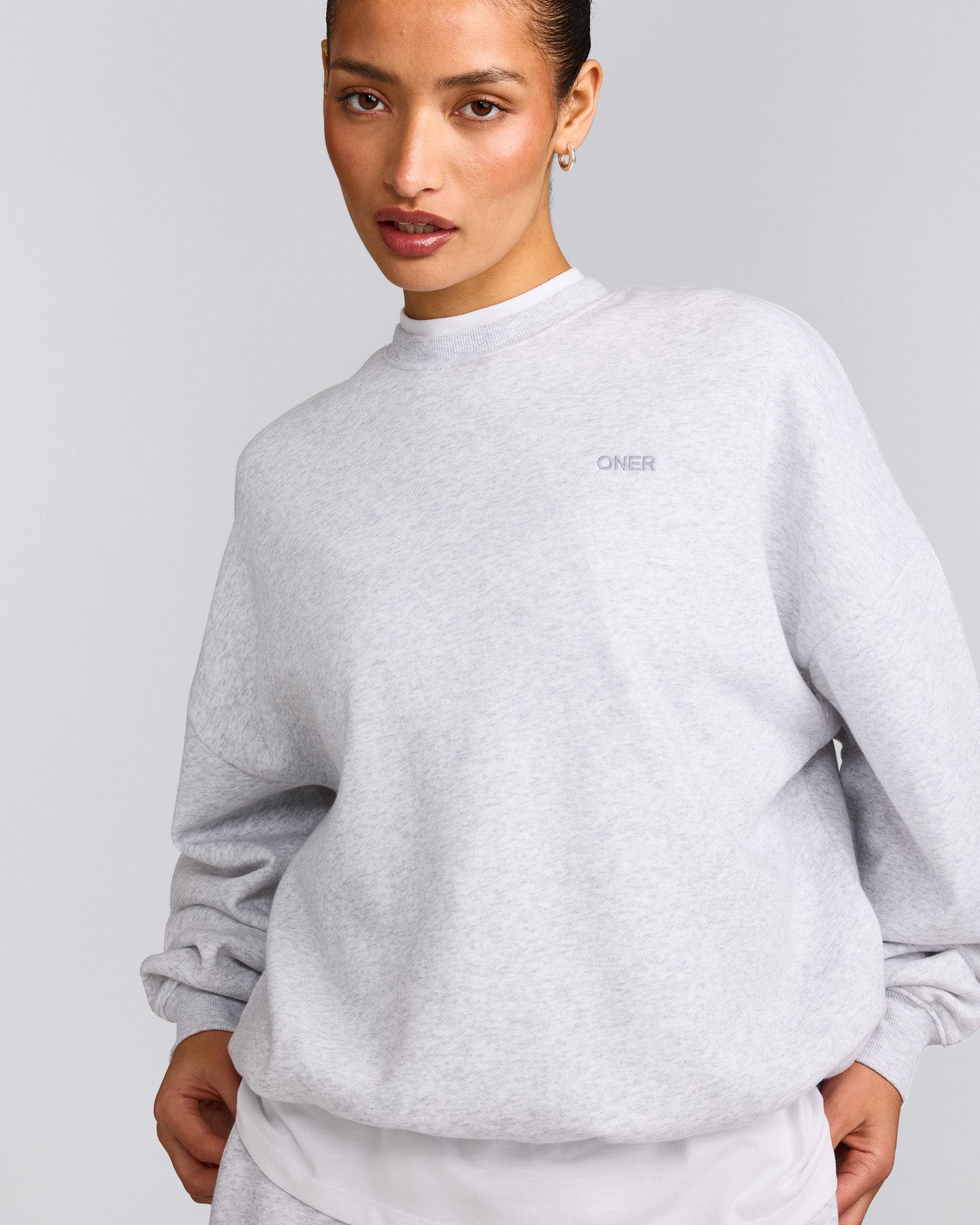 Foundations All Season Crew Neck Sweatshirt | Grey Marl
