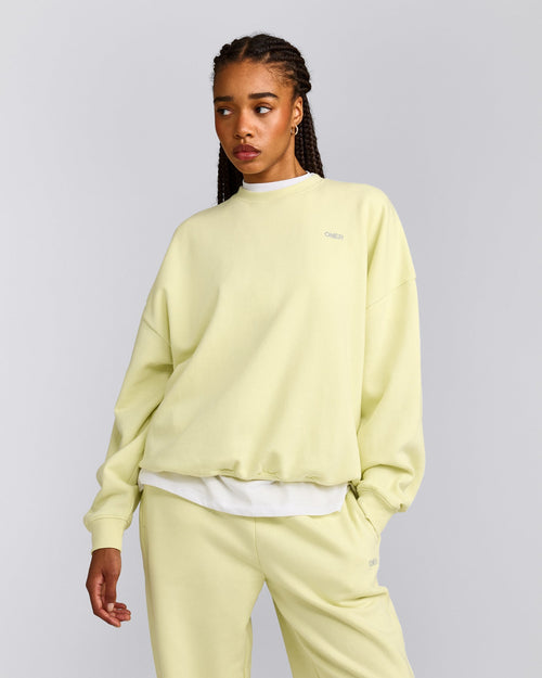 Foundations All Season Crew Neck Sweatshirt | Pastel Yellow