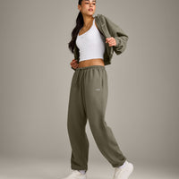 Foundations All Season Cropped Zip Through Hoodie | Alpine Green