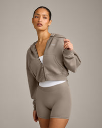 Foundations All Season Cropped Zip Through Hoodie | Minky