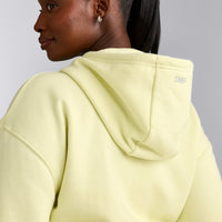 Foundations All Season Cropped Zip Up Hoodie | Pastel Yellow