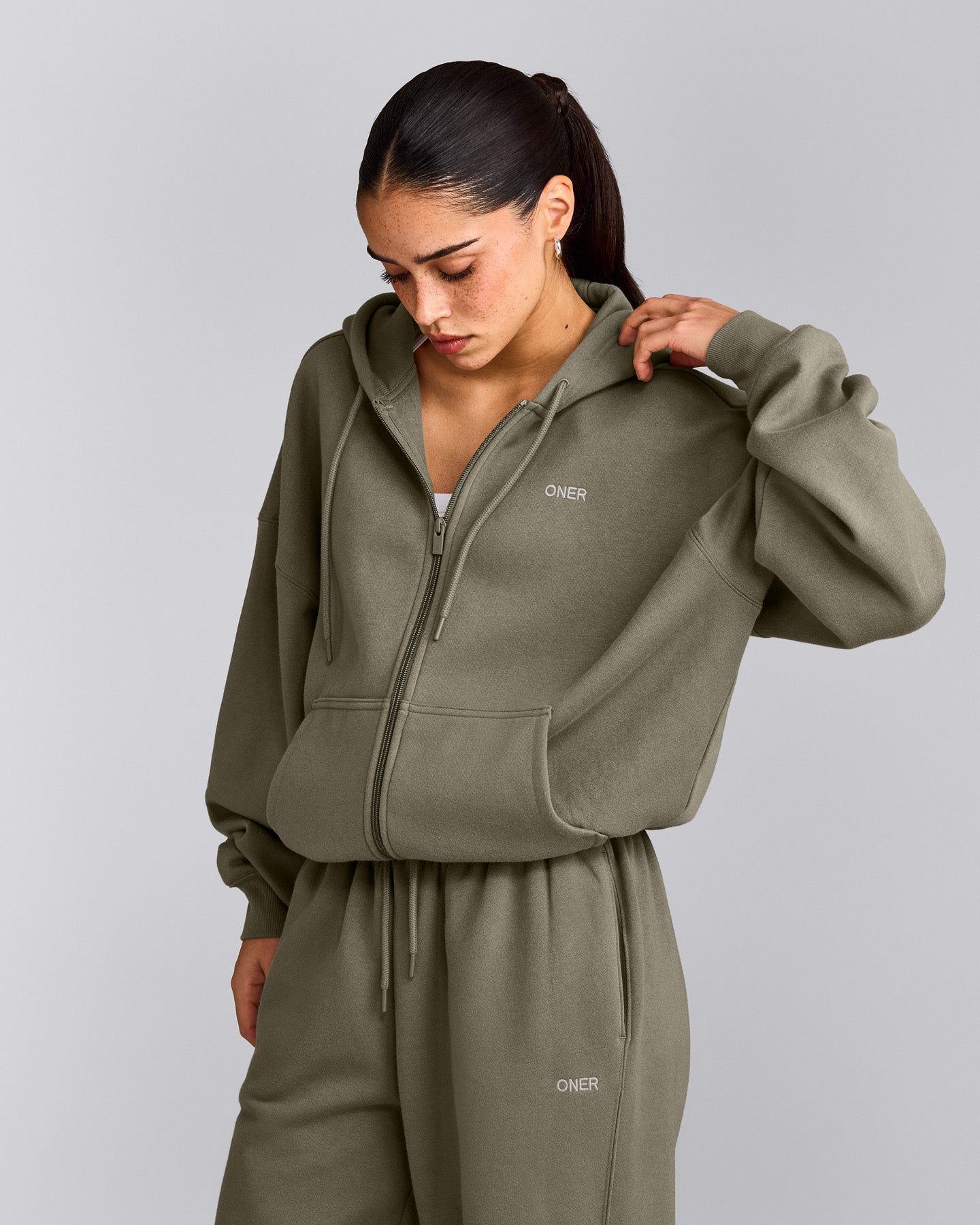 Foundations All Season Zip Through Hoodie | Alpine Green