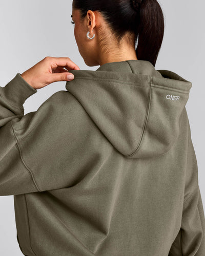 Foundations All Season Zip Through Hoodie | Alpine Green