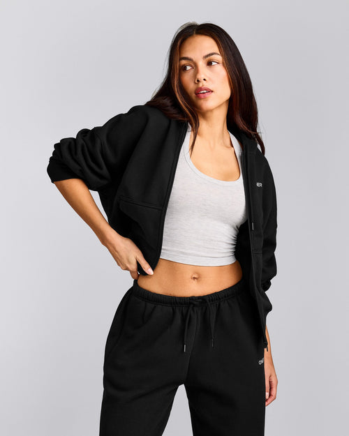 Foundations All Season Zip Through Hoodie | Black