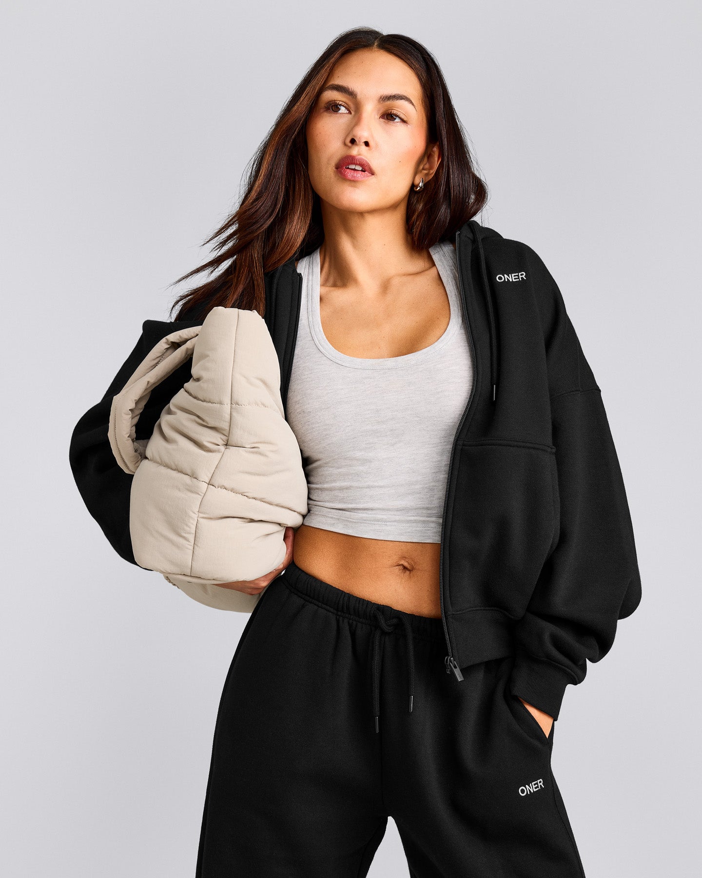 Foundations All Season Zip Through Hoodie | Black