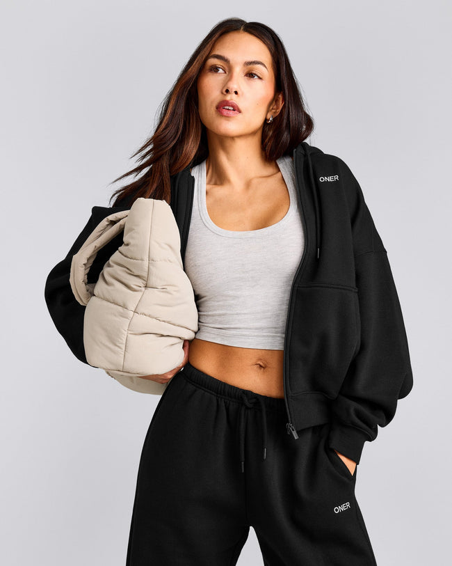 Foundations All Season Zip Through Hoodie | Black