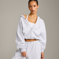 Foundations All Season Zip Through Hoodie | Grey Marl