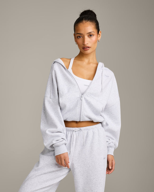 Foundations All Season Zip Through Hoodie | Grey Marl